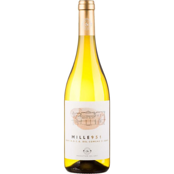 Gavi del Comune di Gavi Mille 951 &ndash; Frisse top-Gavi uit Piemonte Deze Gavi del Comune di Gavi Mille 951 van Produttori del Gavi is een schoolvoorbeeld van elegante, mineraal-frisse Gavi. Afkomstig uit het hart van de appellatie in Gavi, combineert deze Italiaanse witte wijn levendige zuren met verfijnd fruit en subtiele mineraliteit. Niet voor niets wordt Gavi vaak &lsquo;de Chablis van Itali&euml;&rsquo; genoemd &ndash; strak, gastronomisch en heerlijk doordrinkbaar. Over het wijnhuis Produttori del Gavi is de offici&euml;le co&ouml;peratie van de appellatie en geldt als toonaangevende producent binnen het gebied. Een co&ouml;peratie in de beste zin van het woord: gedreven, kwaliteitsgericht en volledig toegewijd aan het hoog houden van de naam Gavi. Wanneer in Itali&euml; de temperaturen stijgen, kiezen veel Italianen zelf voor een glas Gavi &ndash; fris, stijlvol en perfect aan tafel. Wijngaard & terroir De druiven komen uit de afgebakende Comune di Gavi, het meest prestigieuze deel van de Gavi-appellatie in Piemonte. De wijngaarden liggen op 200&ndash;300 meter hoogte met een zuidoostelijke en zuidwestelijke expositie. De bodems bestaan uit witte kalksteen met een onderlaag van tufsteen en zand. De circa 50 jaar oude wijnstokken zorgen voor extra concentratie en diepgang. Dit unieke terroir geeft de wijn zijn kenmerkende frisheid en minerale ondertoon. Vinificatie De druiven vergisten gedurende 20 dagen op een gecontroleerde temperatuur van 12&deg;C in roestvrijstalen tanks. Na de gisting rijpt de wijn nog 3 maanden op de droesem (sur lie). Dit geeft extra rondheid, structuur en verfijning, zonder de frisse stijl te verliezen. Kleur Helder strogeel. Geur Citrus, acacia en witte peper, aangevuld met peer, passievrucht en subtiele tonen van ananas. Smaak Fruitig en verfrissend met elegante zuren en een lichte mineraliteit. Mooi in balans, strak en gastronomisch inzetbaar. Wijn & spijs Heerlijk bij pasta met gegrilde venkel, schaal- en schelpdieren, lichte visgerechten of zomerse salades. Serveertemperatuur 8&ndash;10 &deg;C Wijnsoort: Witte wijn Druivenras: Cortese Wijnhuis: Produttori del Gavi Land: Itali&euml; Regio: Piemonte Appellatie: Gavi del Comune di Gavi